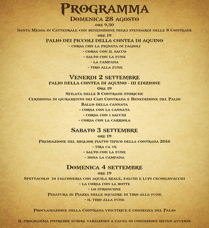 programma palio contea2016