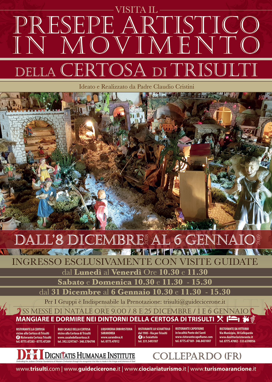 Il Presepe della Certosa di Trisulti: dall'8 Dicembre al 6 Gennaio 2019