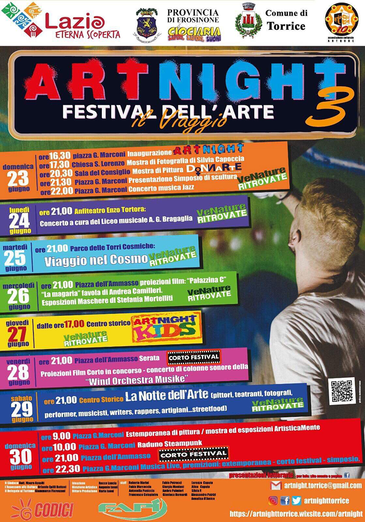 Art Night Festival dell'Arte - Torrice: dal 23 al 30 Giugno 2019