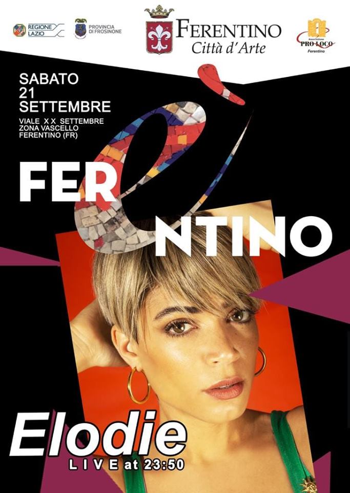 Elodie in concerto a Ferentino è 2019