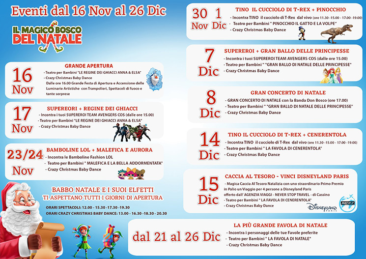 Programma Magico Bosco del Natalae 2019