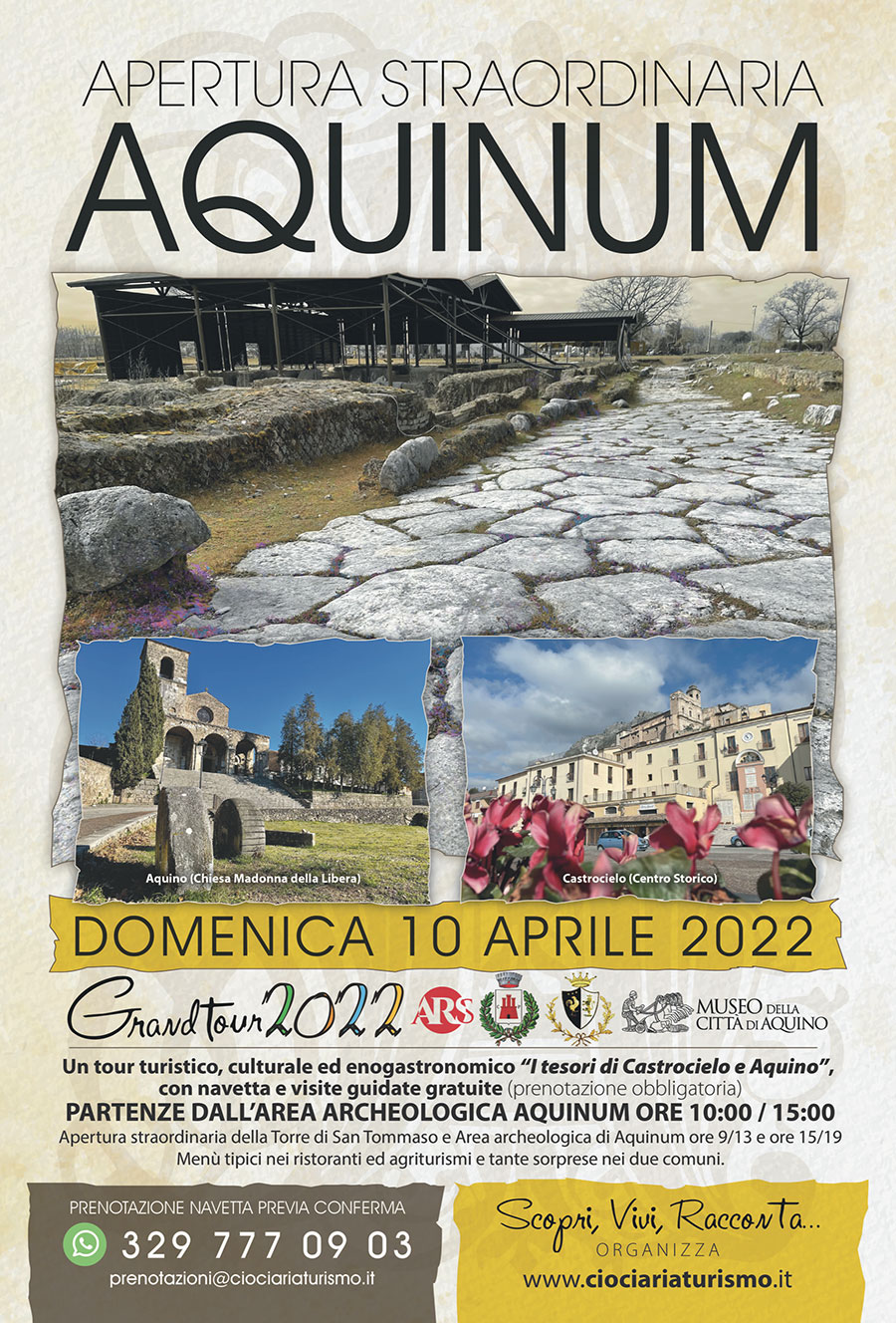 Grand Tour in Ciociaria 2022: I Tesori di Aquinum, Aquino e Castrocielo