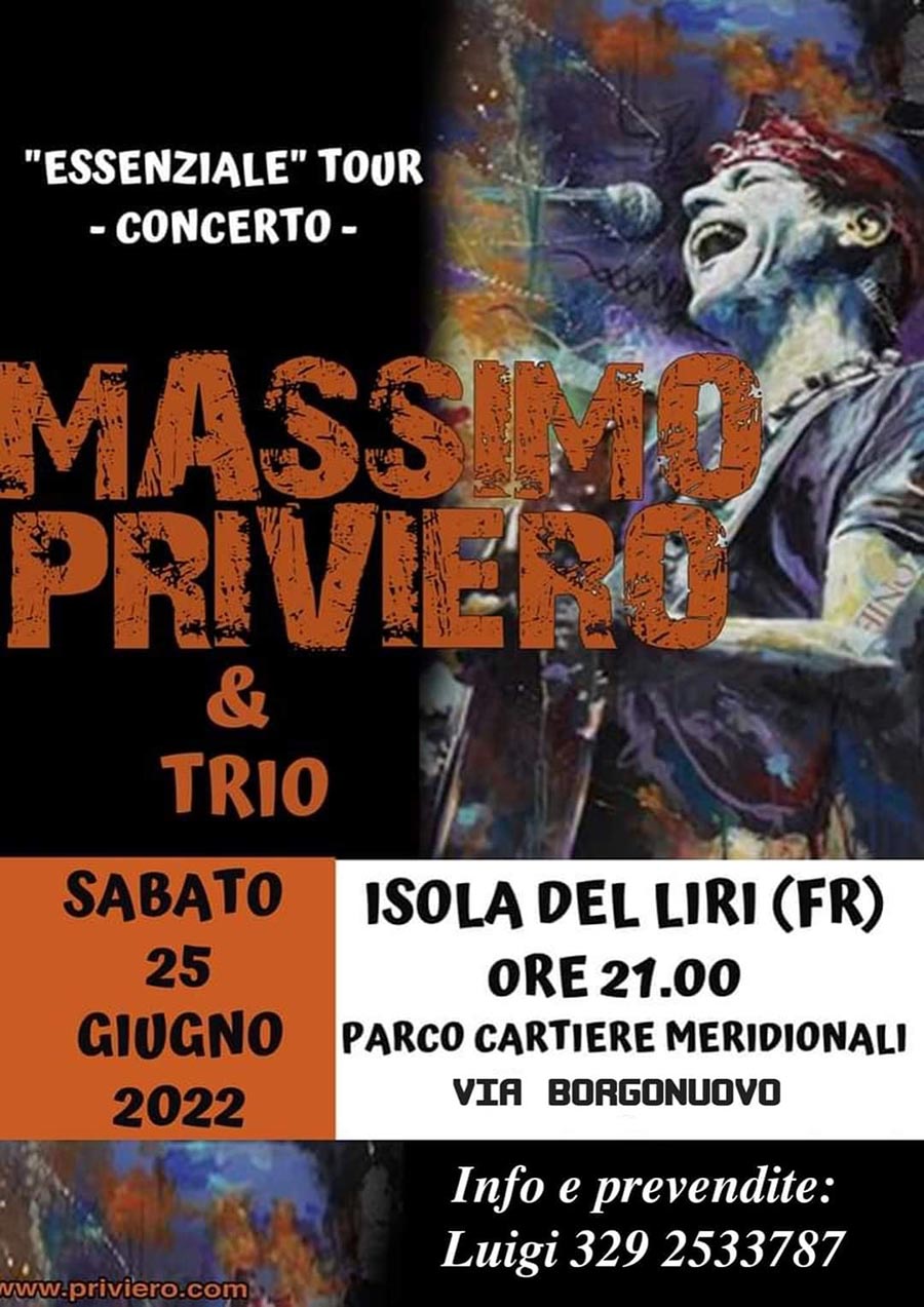 Massimo Priviero in concerto - Isolal del Liri