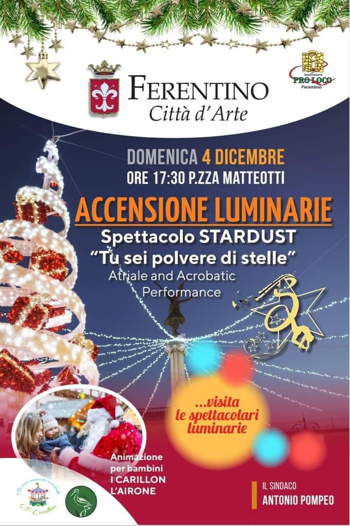 Accenzione delle Luminarie - Ferentino Natale 2022