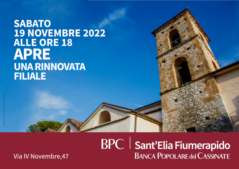 La BPC inaugura nuova sede della filiale a Sant'Elia Fiumerapido