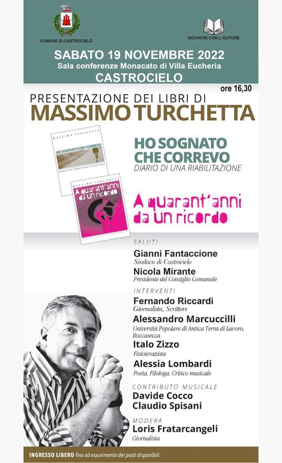 Presentazione libri di Massimo Turchetta Castrocielo 2022