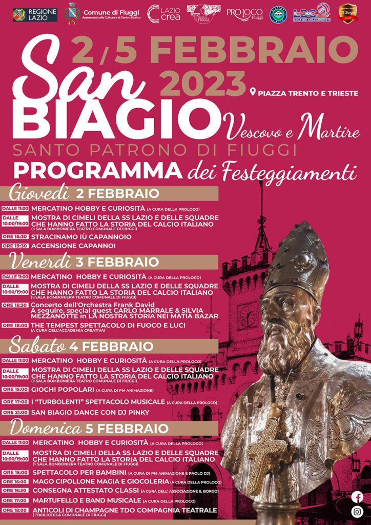Festa di San Biagio Benvenuti in Ciociaria in provincia di Frosinone