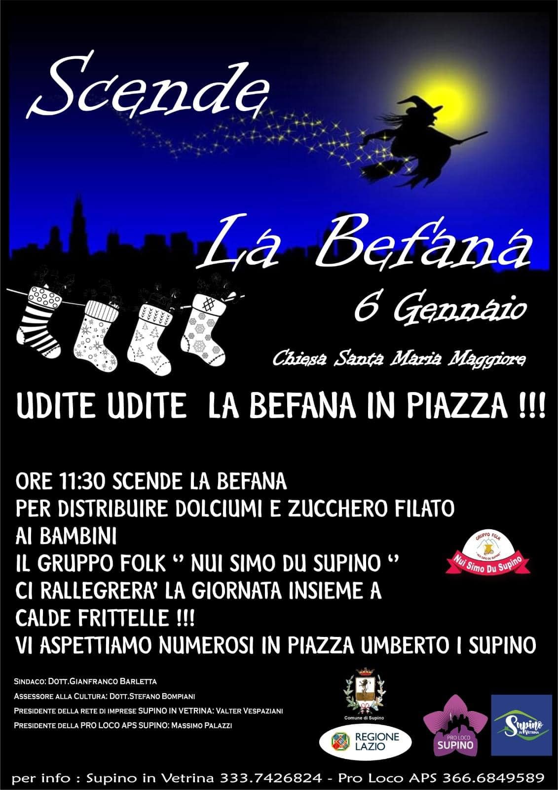 Scende la Befana Supino 2023
