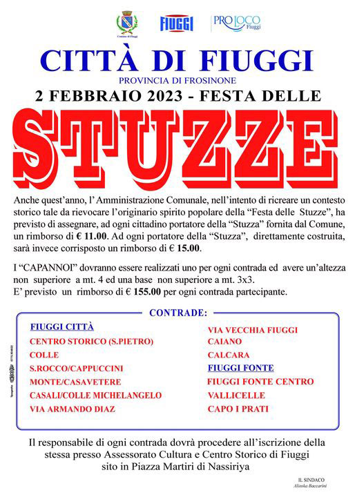 Festa della Stuzze 2023 Fiuggi