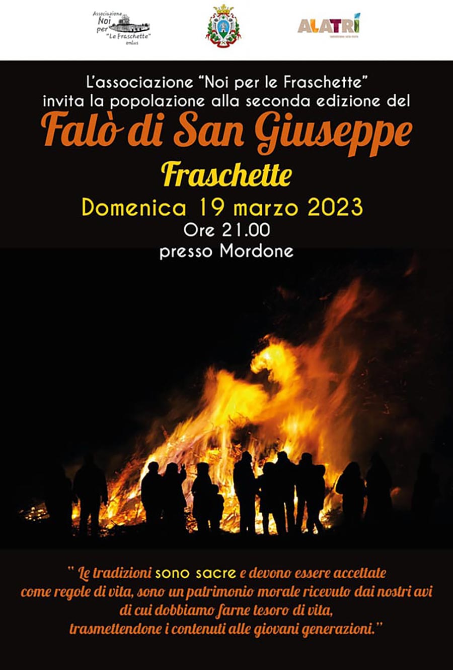 Falò di San Giuseppe Alatri 2023