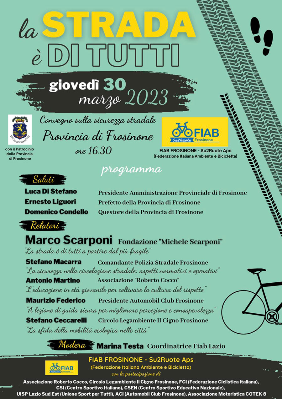 Convegno 'La strada è di tutti' Frosinone 2023