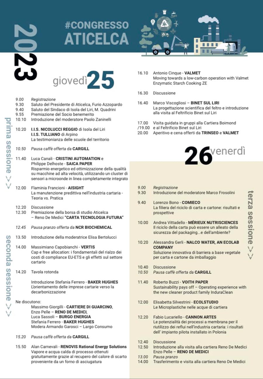 54° Congresso annuale dell’Industria Cartaria Italiana
