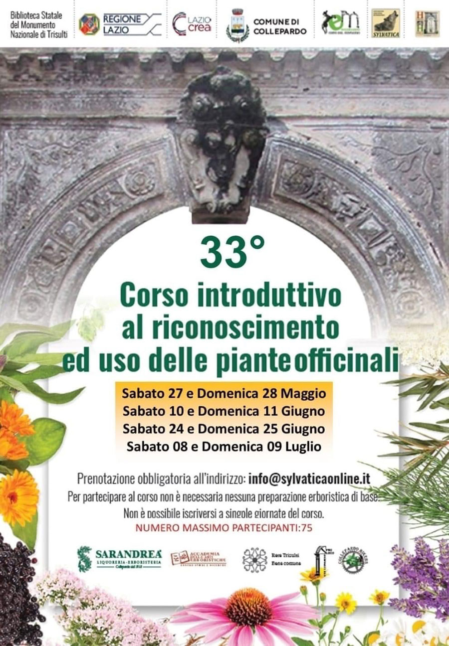 33° Corso Introduttivo al Riconoscimento ed uso di Piante Officinali