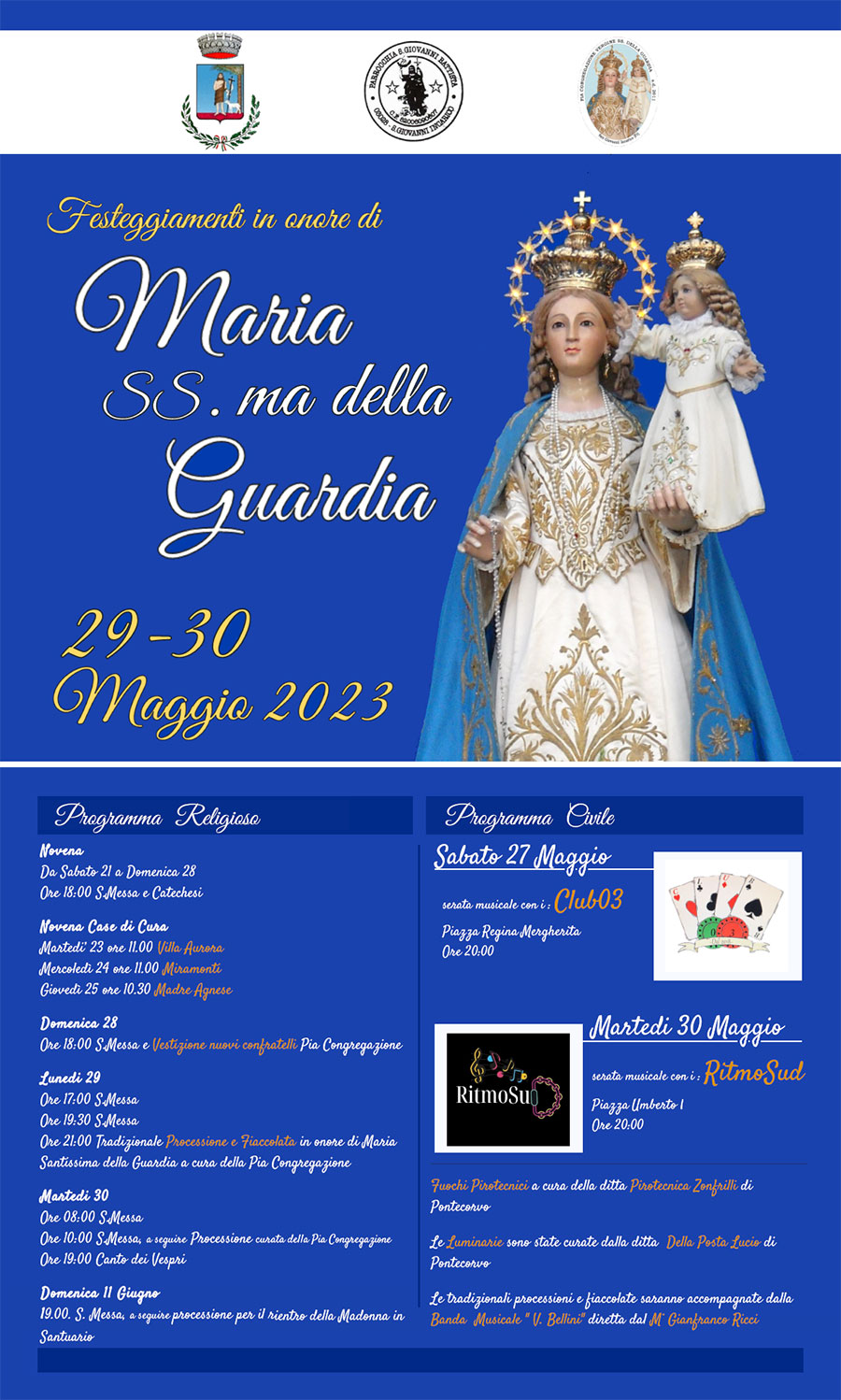 Festeggiamenti per Maria SS.ma della Guardia