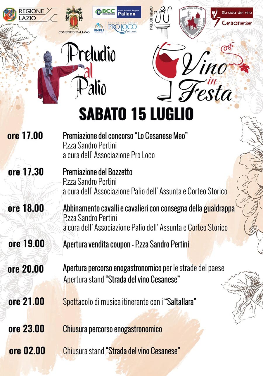 Preludio al Palio - Vino in Festa