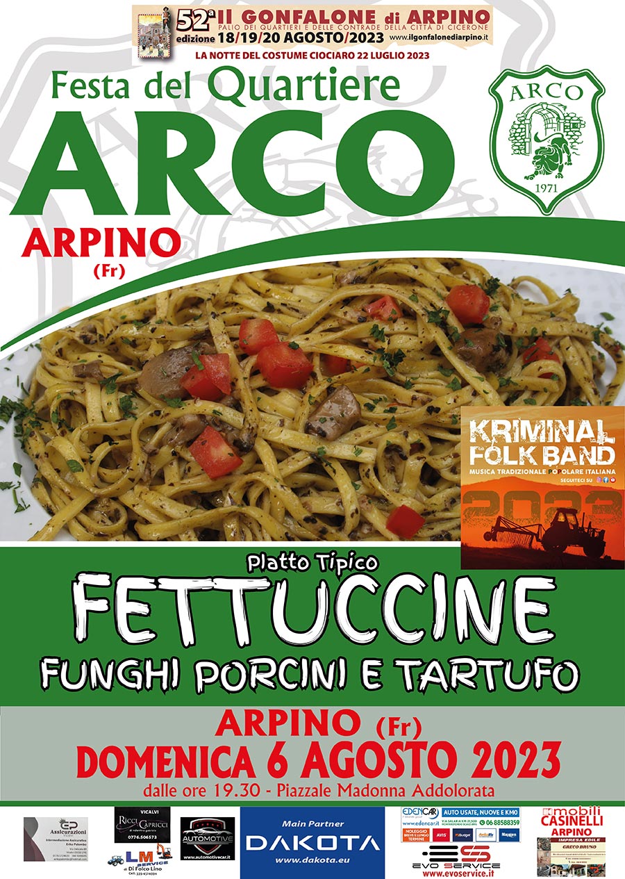 Sagra delle Fettuccine Funghi Porcini e Tartufo Benvenuti in