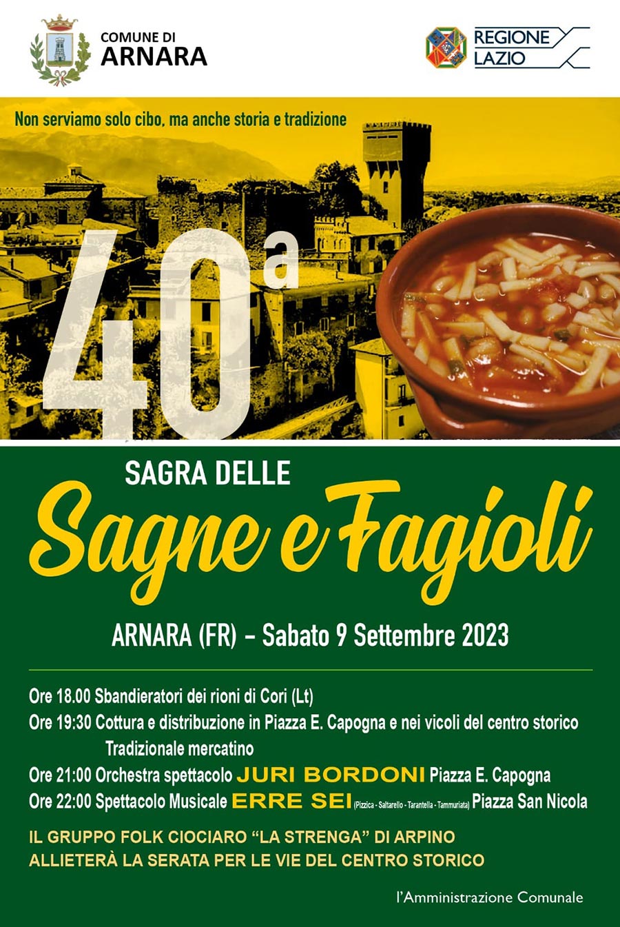Sagra della Sagne e Fagioli di Arnara 2023