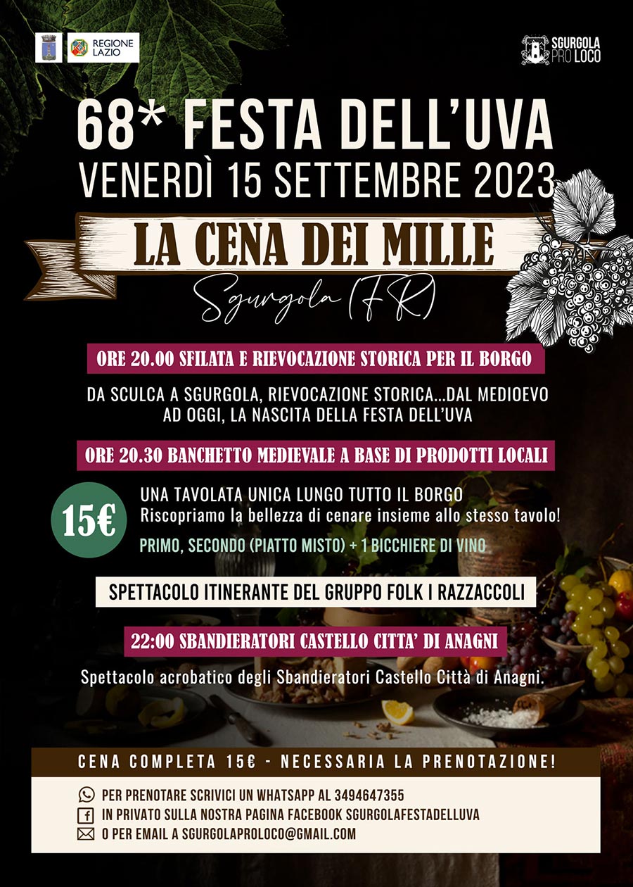 La Cena dei Mille - Sgurgola 2023