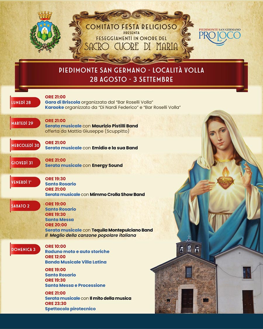 Festeggiamenti in onore del Sacro Cuore di Maria