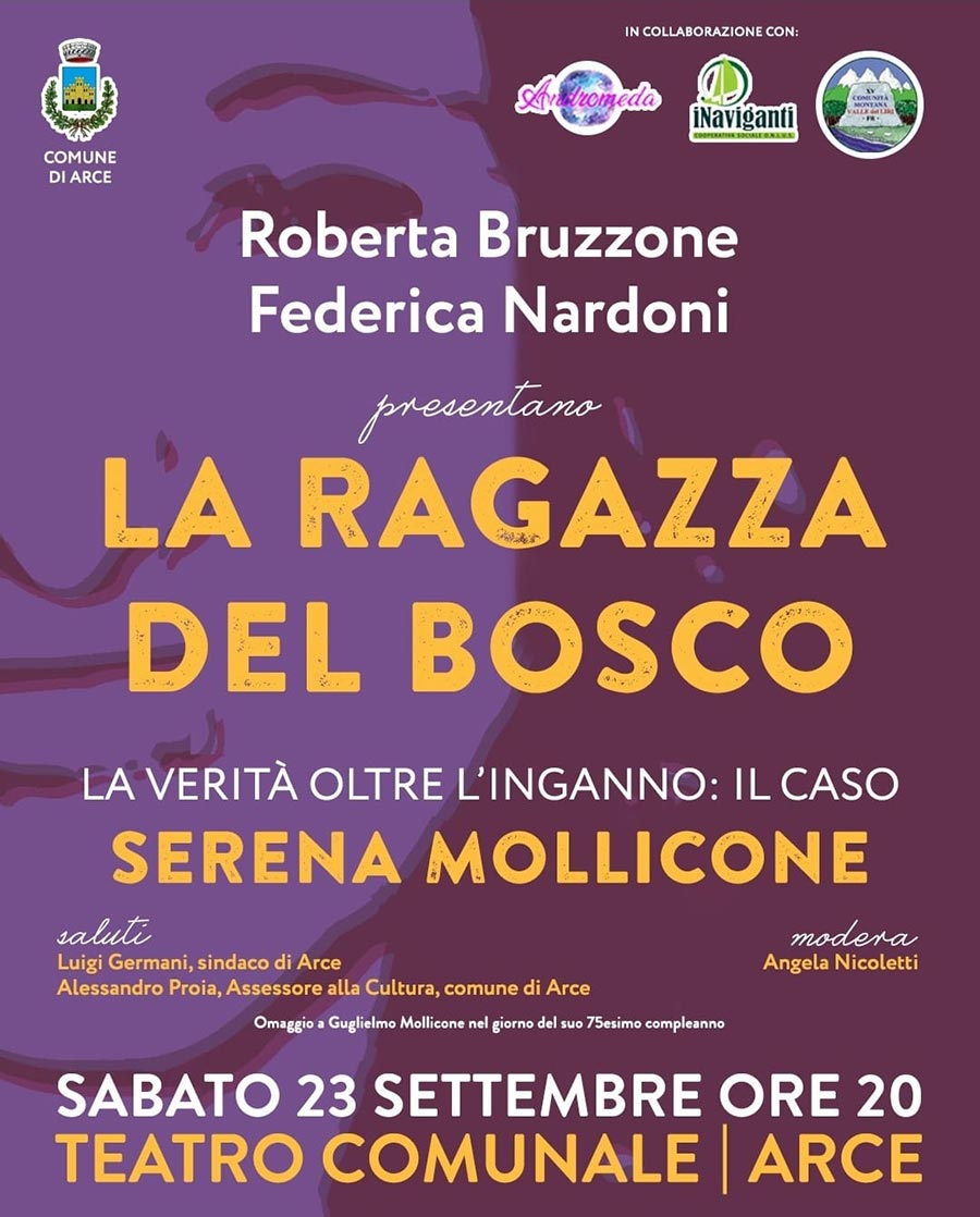 Presentazione libro La Ragazza nel Bosco Arce 2023