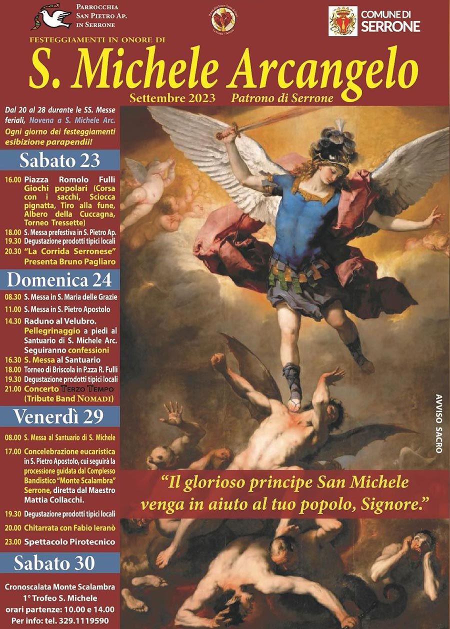 Festeggiamenti per San Michele Arcangelo - Serrone 2023
