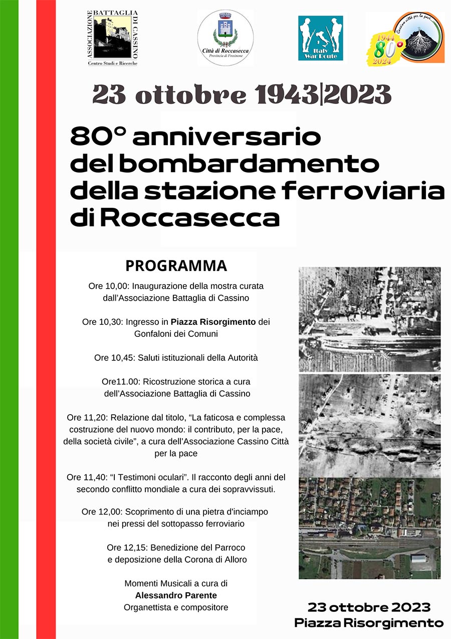 80° Anniversario del bombardamento della stazione di Roccasecca