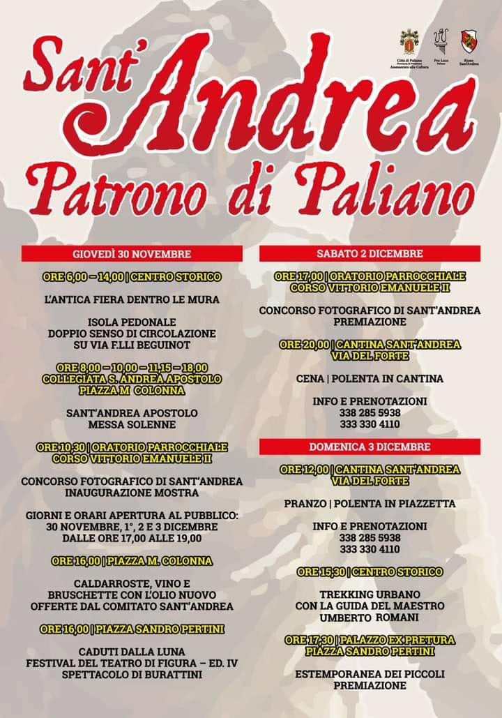 Festeggiamenti per Sant'Andrea 2023 Paliano