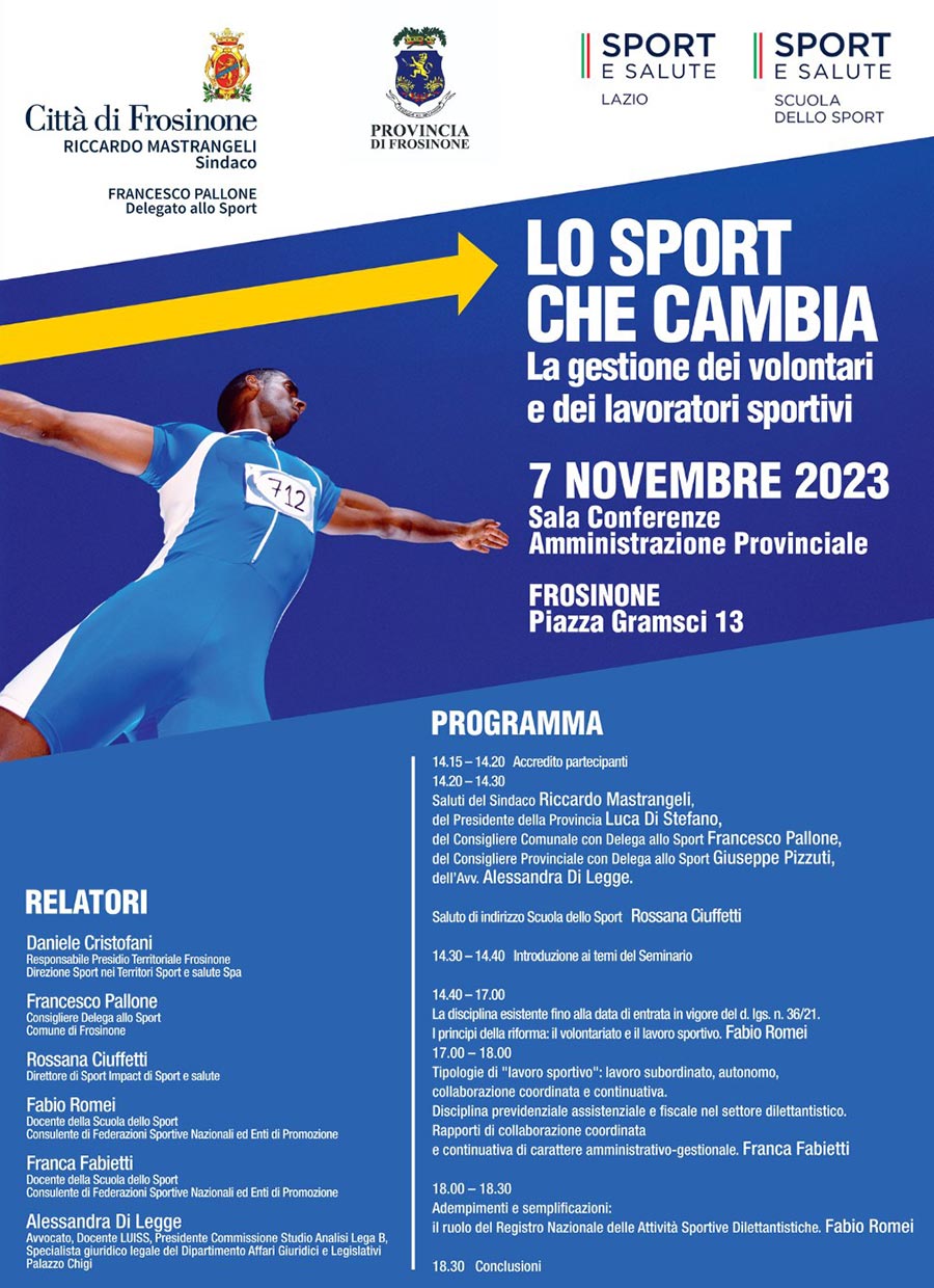 Convegno Lo sport che cambia Frosinone