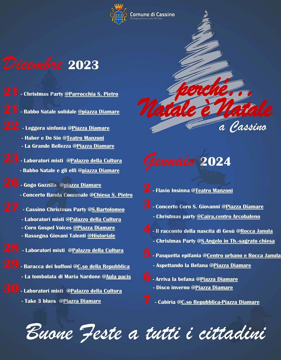 Perchè Natale è Natale a Cassino 2023