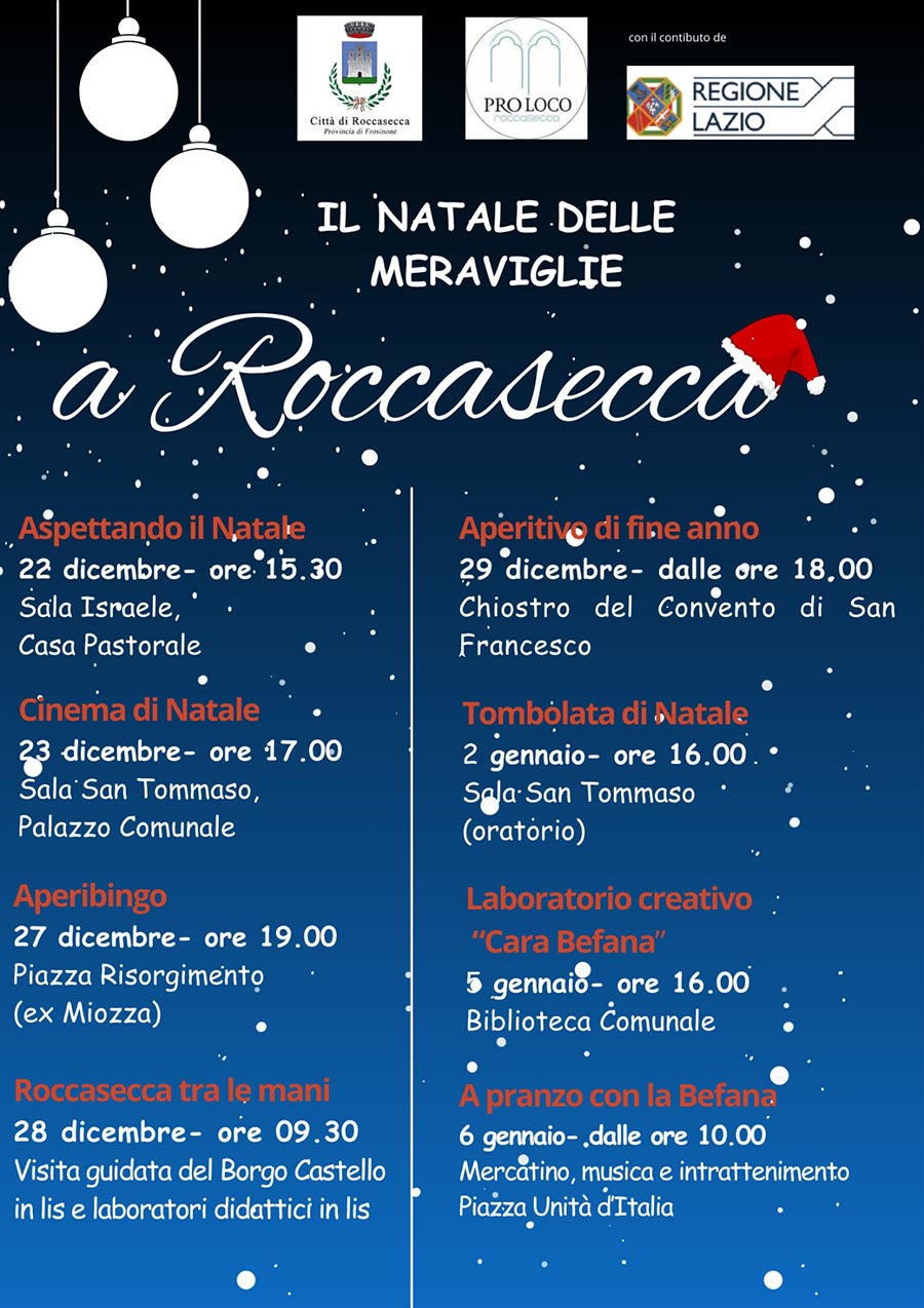 Il Natale delle Meraviglie a Roccasecca 2023