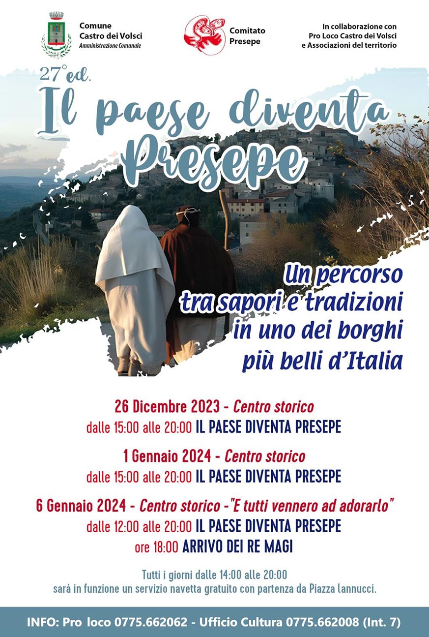 Il Paese diventa Presepe 2023 - Castro dei Volsci