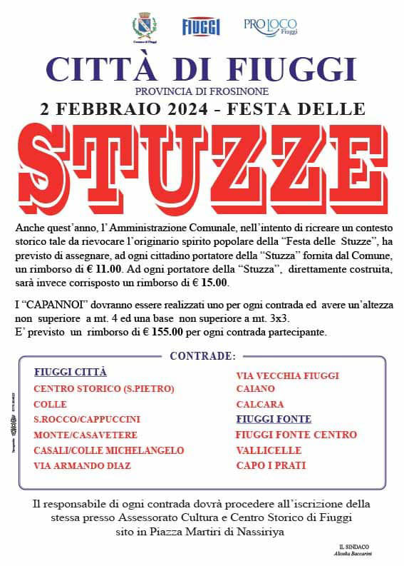 Festa della Stuzze 2024 Fiuggi