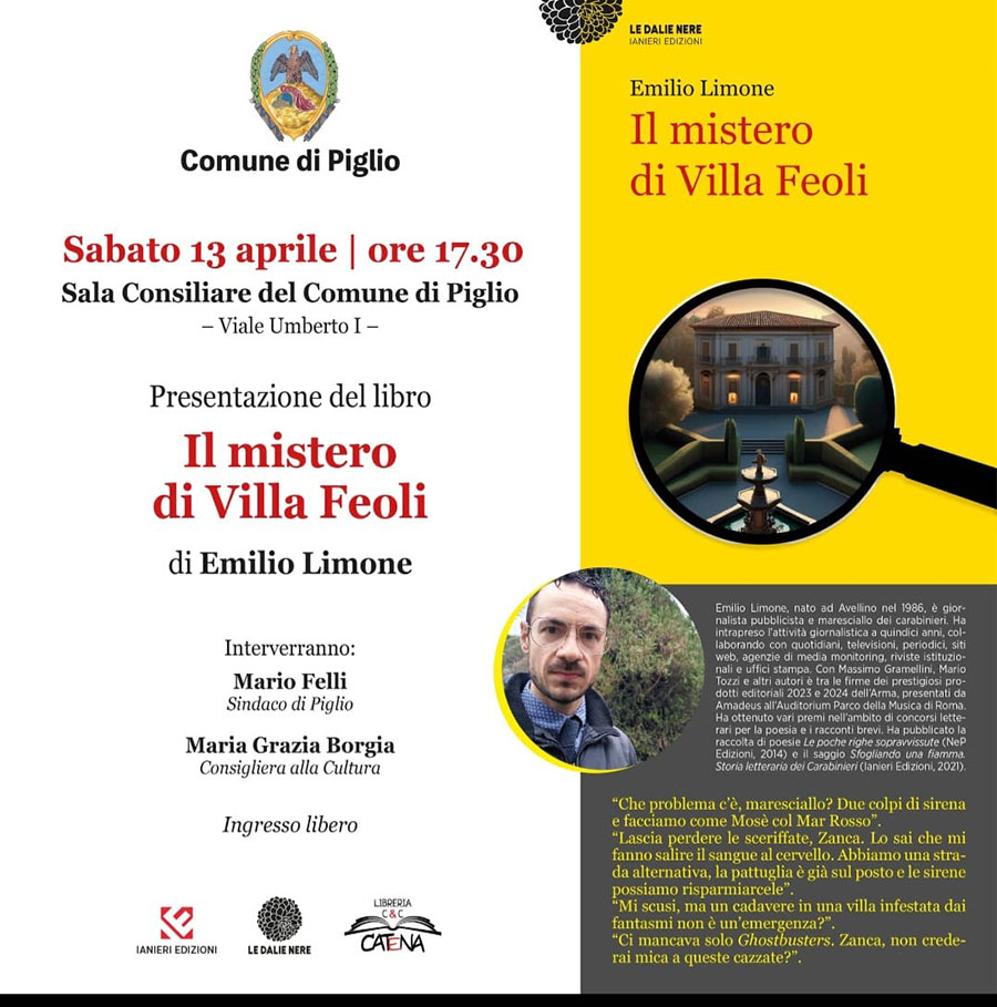 Presentazione del libro "Il Mistero di Villa Feoli"