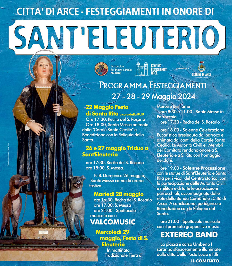 Festeggiamenti di Sant'Eleuterio Arce 2024