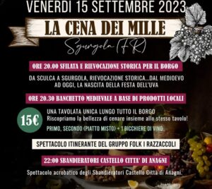 La Cena dei Mille - Sgurgola 2023