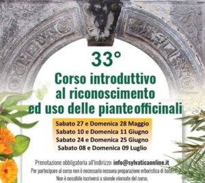 33° Corso Introduttivo al Riconoscimento ed uso di Piante Officinali