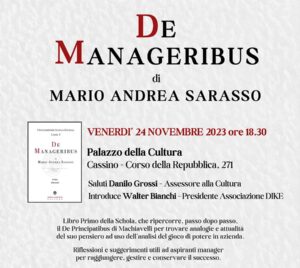 Presentazione del volume ''De Manageribus'' 2023