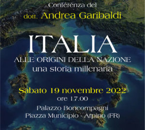 Conferenza Italia alle origini della Nazione