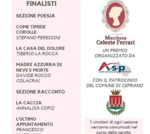 Premio Letterario Marchesa Celeste Ferrari