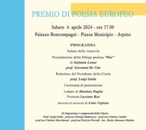 Premio di Poesia Europeo 2024